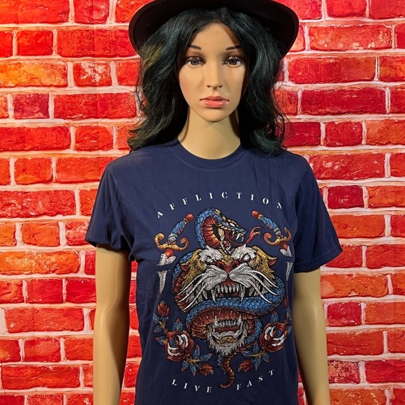 Affliction Tops - Affliction Women’s Rhinestone T-Shirt